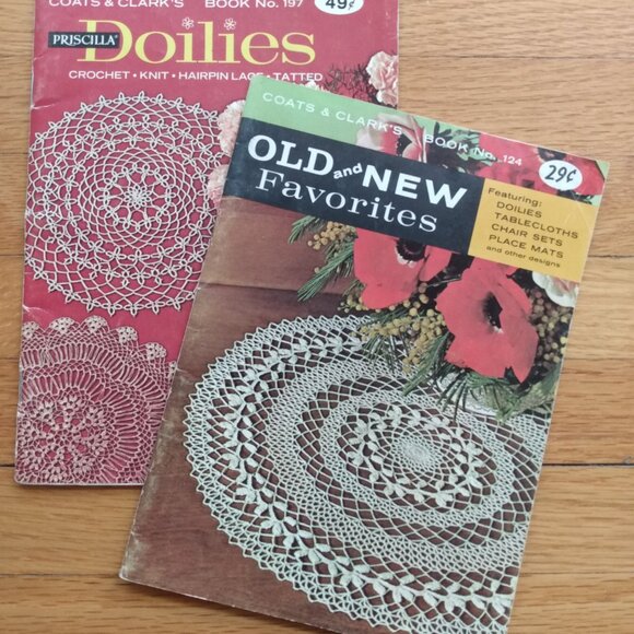 Doilies Pattern Booklets Crochet Knit Hairpin Lace Tatted Placemats Tablecloths - Picture 2 of 9